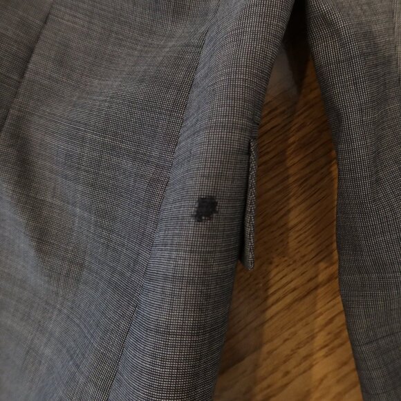 THEORY womens blazer jacket wool black white tweed 12 business office classic - Picture 10 of 10